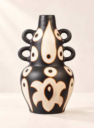 TALL AFRICAN THEME VASE