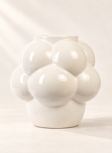 WHITE BUBBLE VASE