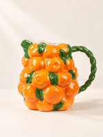 ORANGE VASE WITH HANDLE